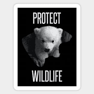 Protect wildlife - little polar bear design Magnet